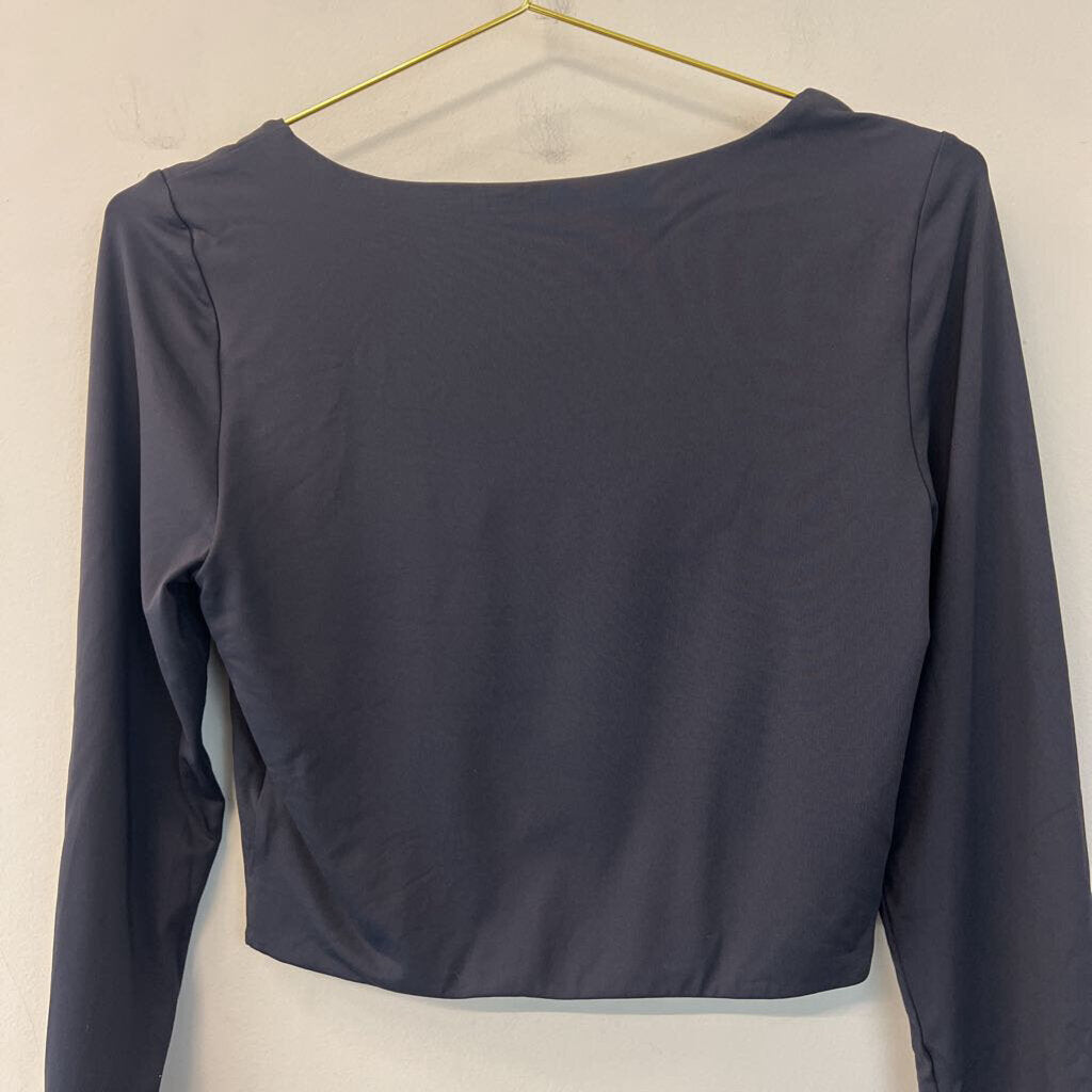 House Of Harlow 1960 Black Long Sleeve Crop Top Large