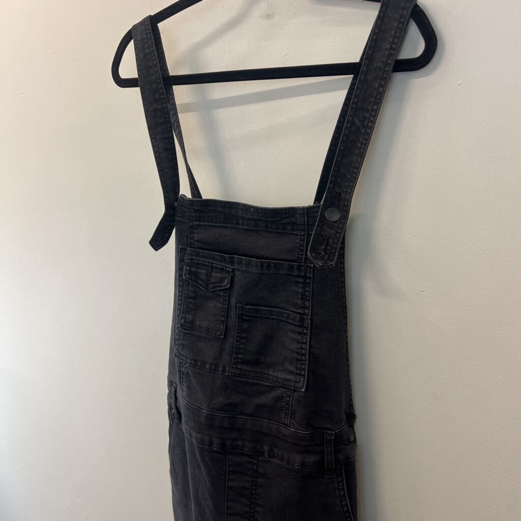 Free People Black Denim Overalls 29