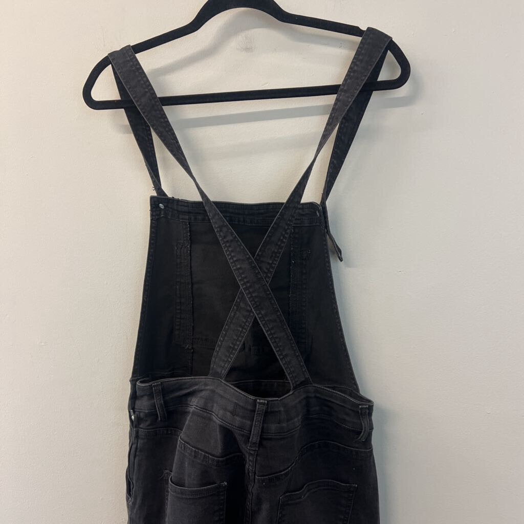 Free People Black Denim Overalls 29