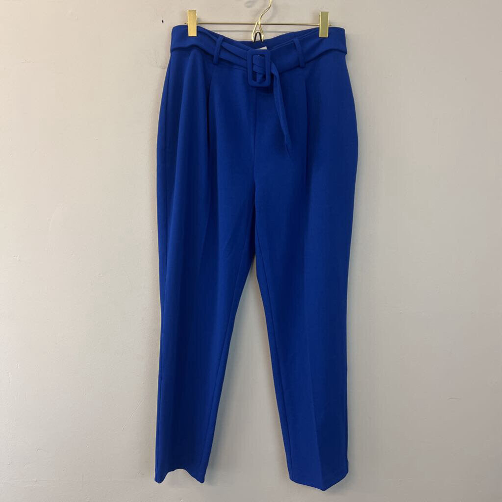 Carole Wren Royal Blue High Waisted Straight Leg Pants 10