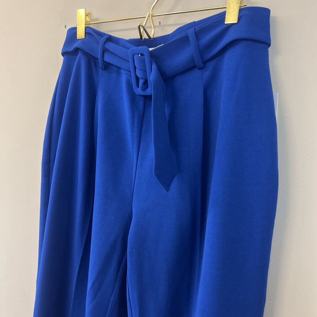 Carole Wren Royal Blue High Waisted Straight Leg Pants 10