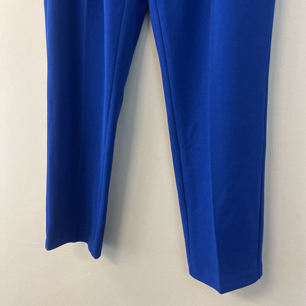 Carole Wren Royal Blue High Waisted Straight Leg Pants 10