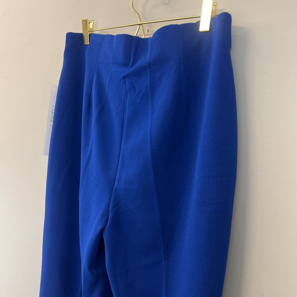 Carole Wren Royal Blue High Waisted Straight Leg Pants 10