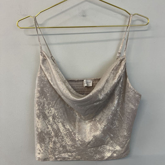 Dress Forum Gold Sleeveless Crop Top Large