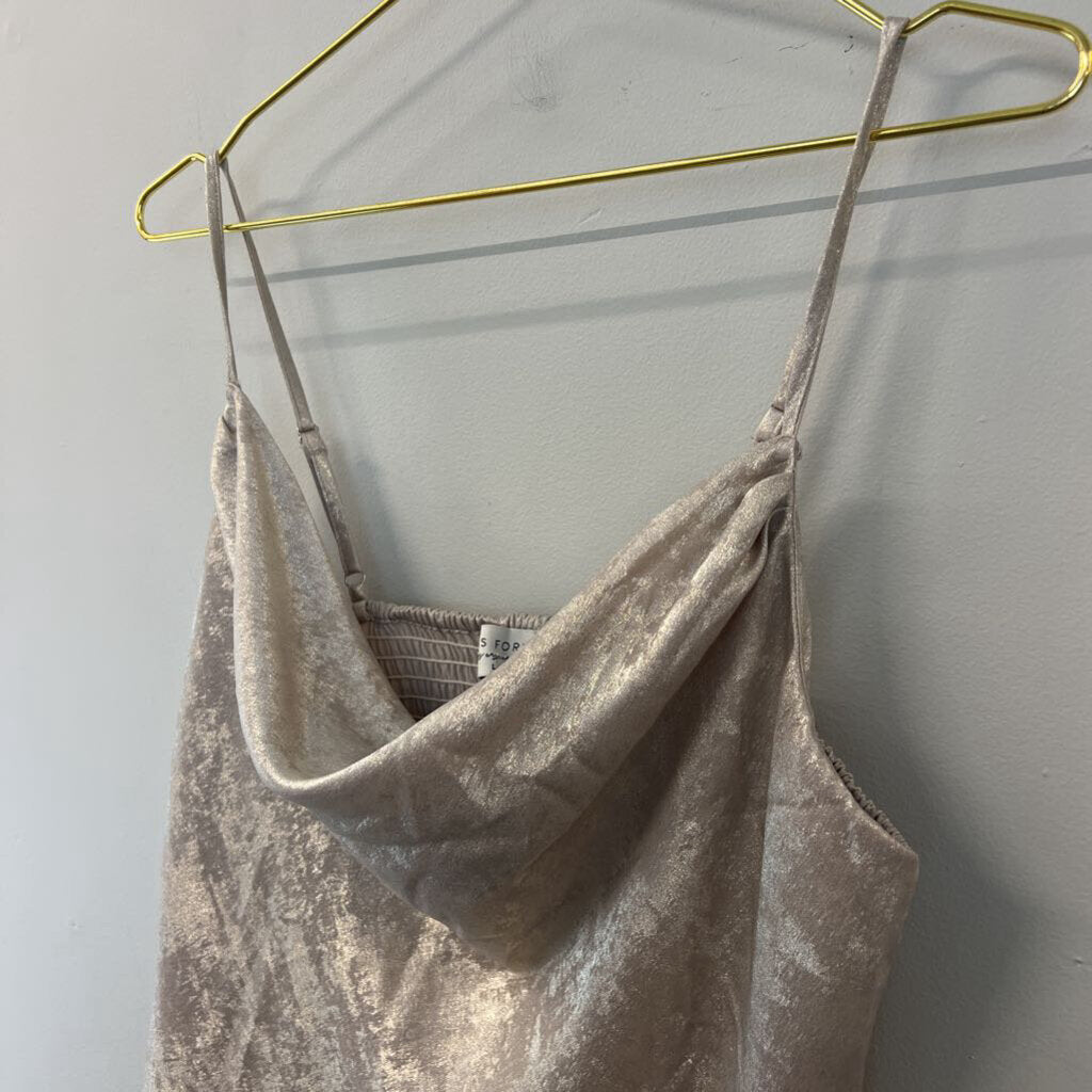 Dress Forum Gold Sleeveless Crop Top Large