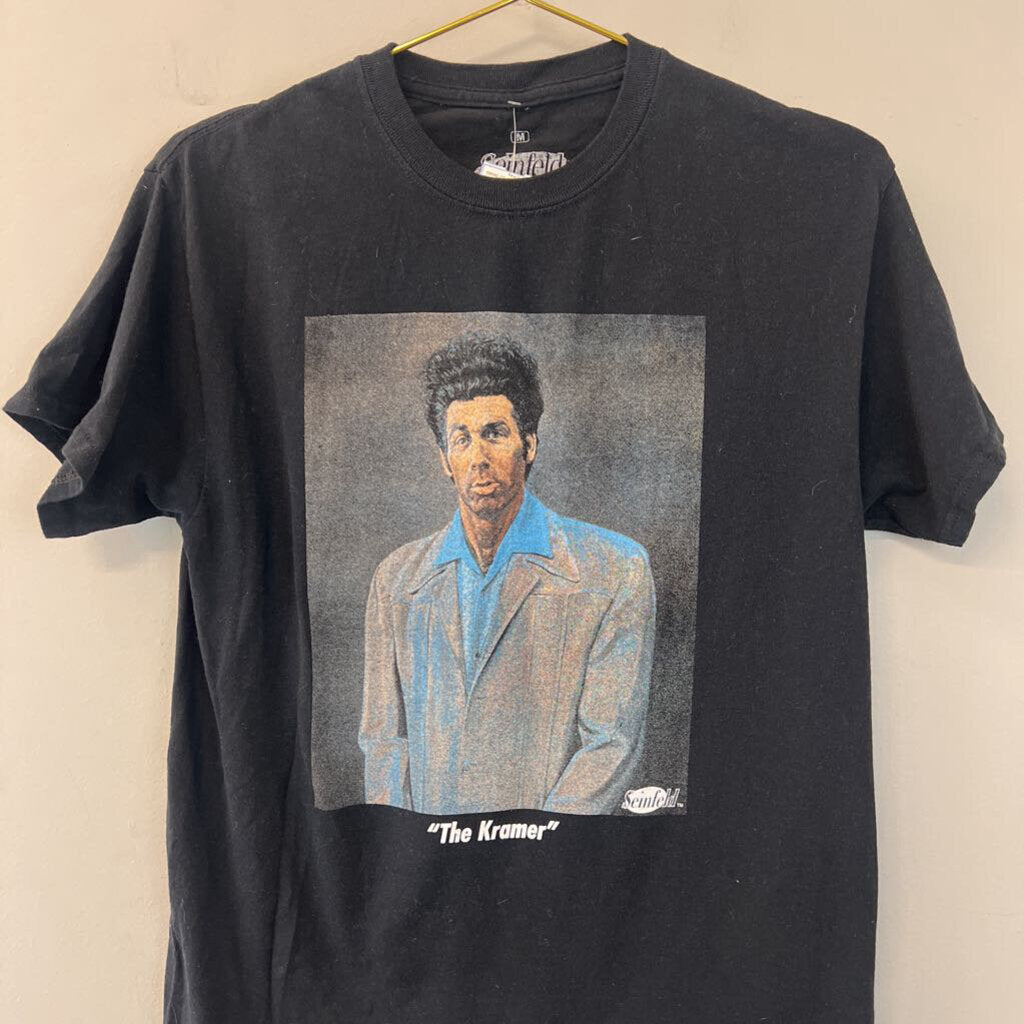 Seinfeld Black The Kramer Short Sleeve Graphic Tee Medium