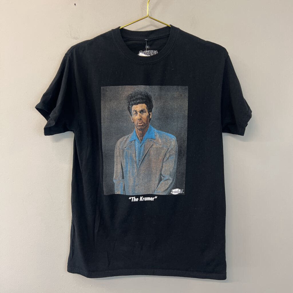 Seinfeld Black The Kramer Short Sleeve Graphic Tee Medium