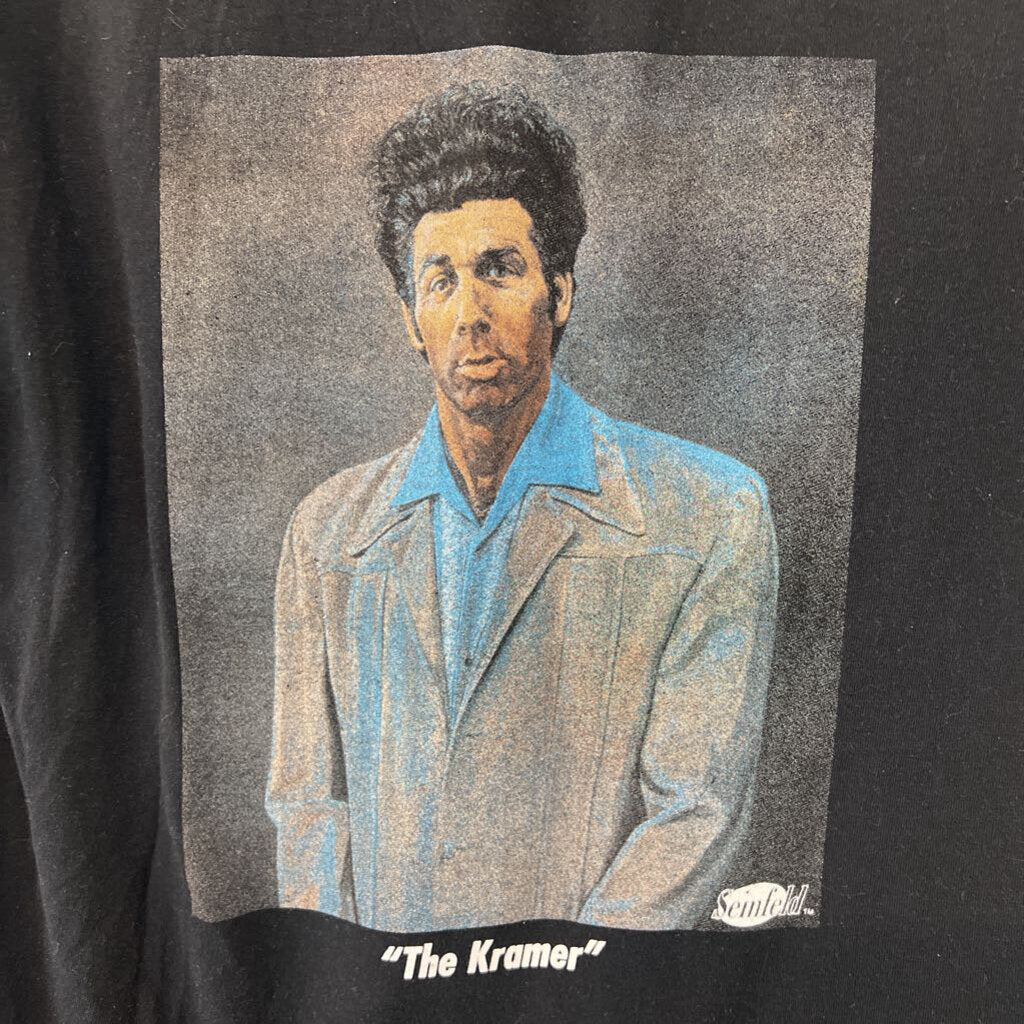 Seinfeld Black The Kramer Short Sleeve Graphic Tee Medium