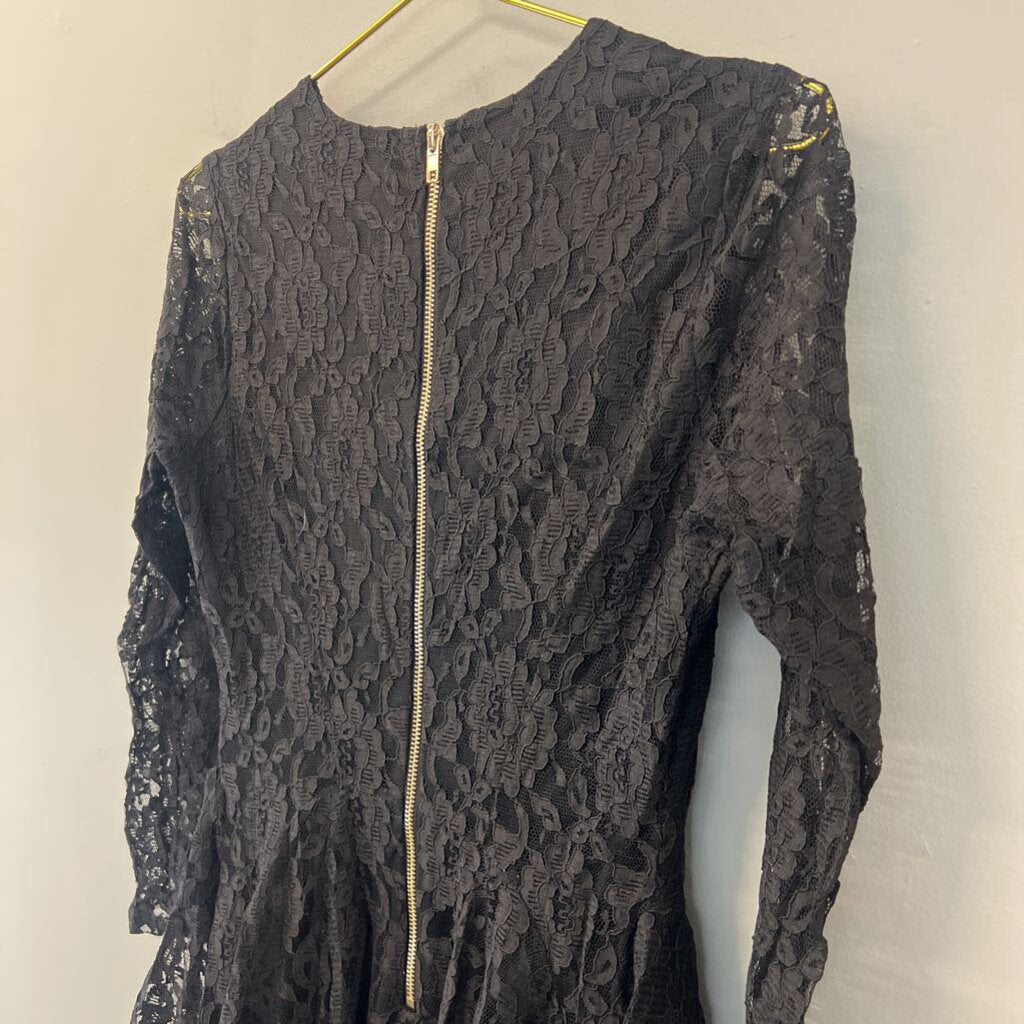 Altar'd State Black Lace Long Sleeve Dress Medium