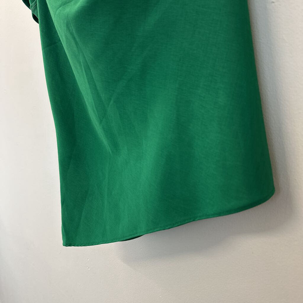 The Limited Green Silky One Shoulder Top Medium