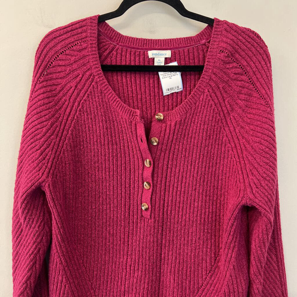 Sundance Knit Henley Top Extra Large