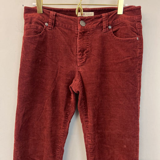 Cabi Jeans Red Corduroy Straight Leg Pants 4