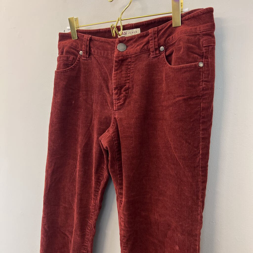 Cabi Jeans Red Corduroy Straight Leg Pants 4