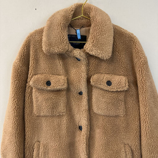 Lucky Brand Brown Teddy Sherpa Jacket Medium