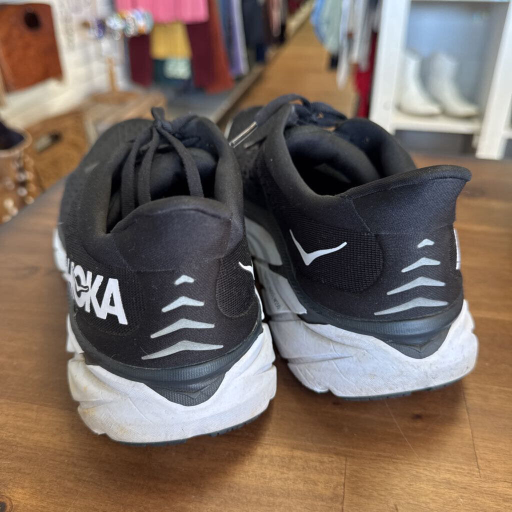 Hoka One One Clifton Black/ White Sneakers 9