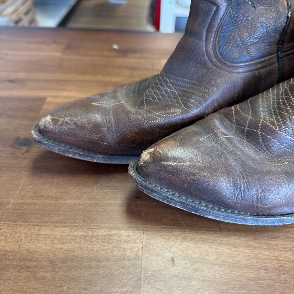 Frye Browon Leather Billy Pull On Western Boots 8.5