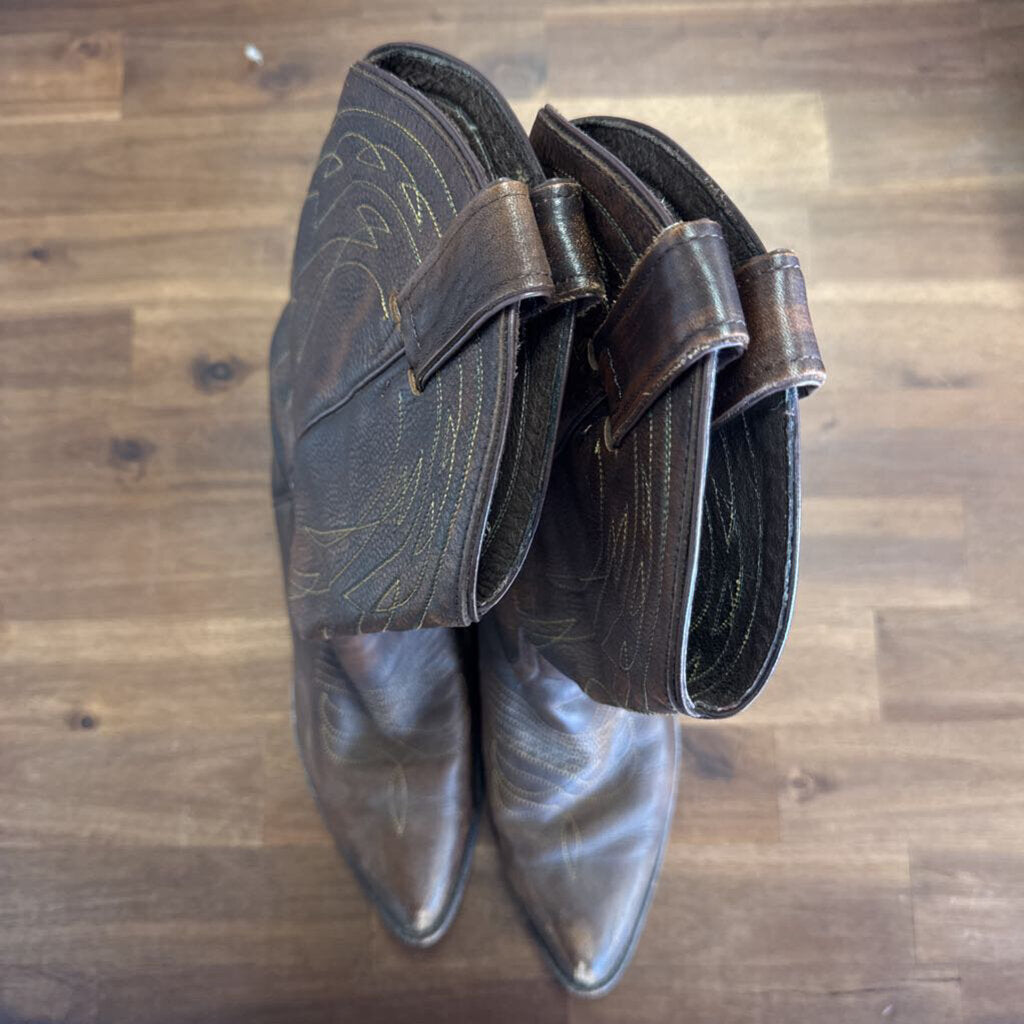 Frye Browon Leather Billy Pull On Western Boots 8.5