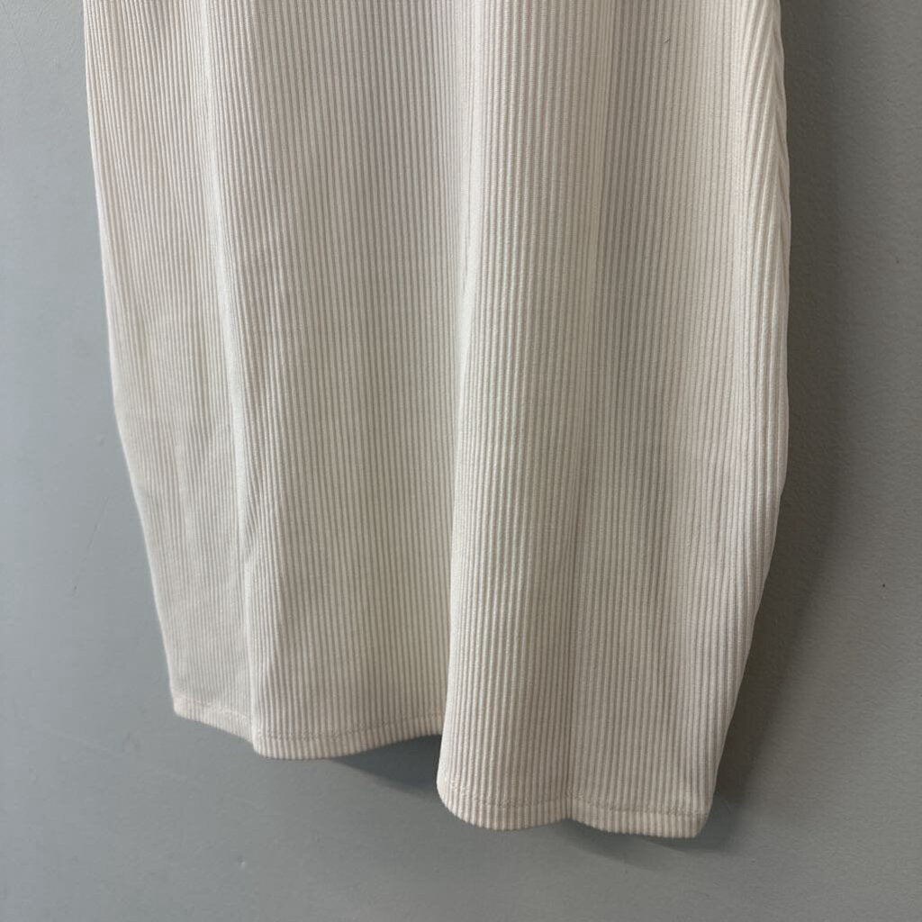 Divided Cream Ribbed Sleeveless Dress Medium