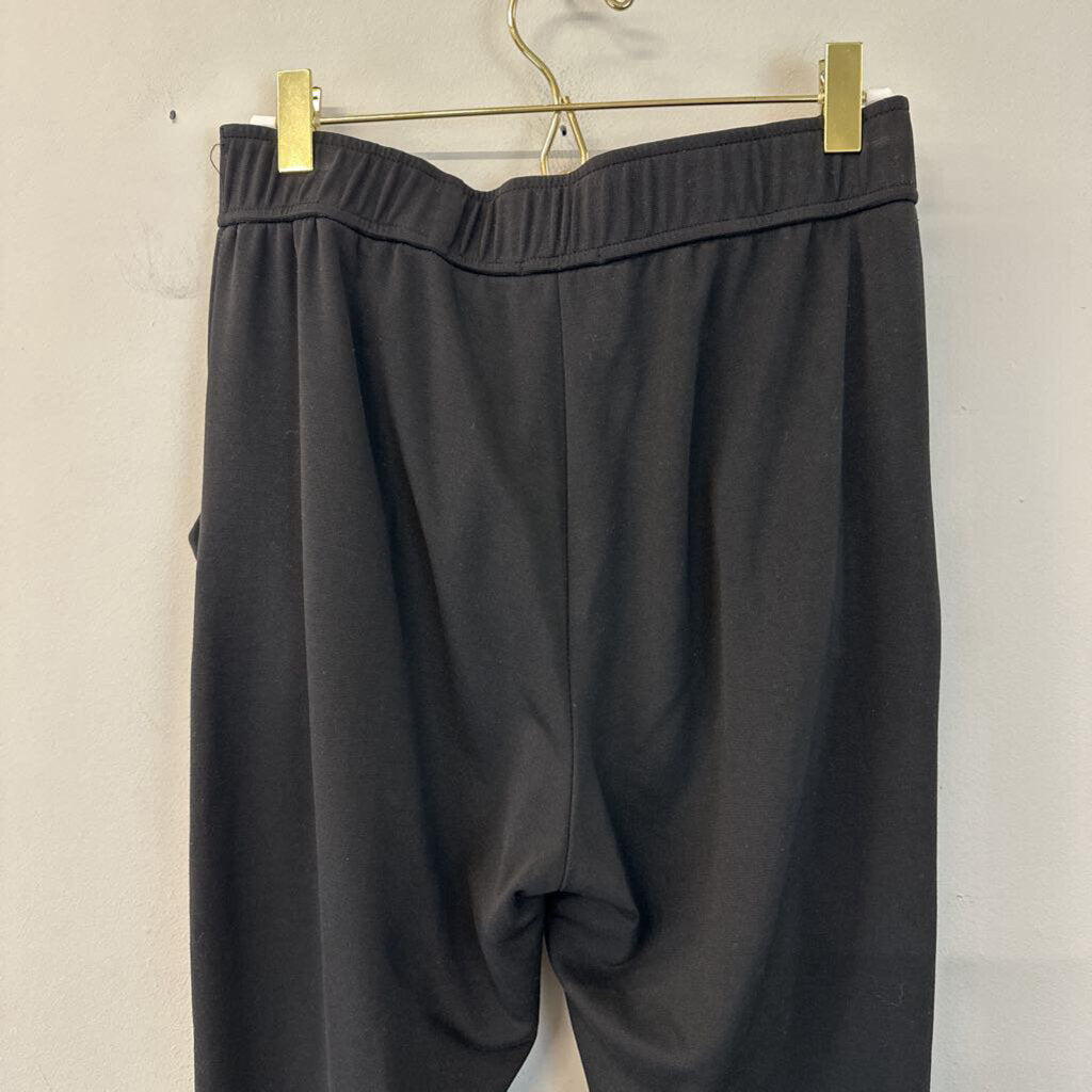 8telier Black Cotton Pull On Pants Extra Small