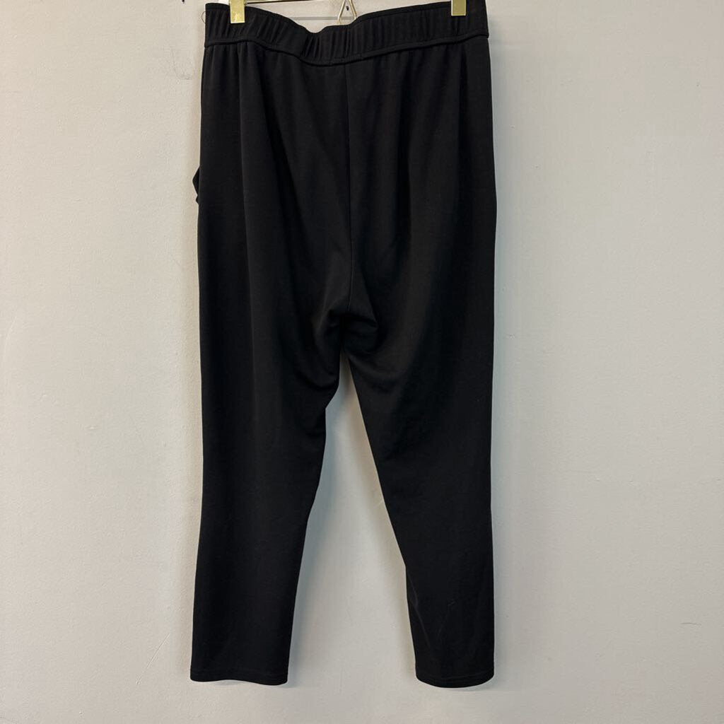 8telier Black Cotton Pull On Pants Extra Small