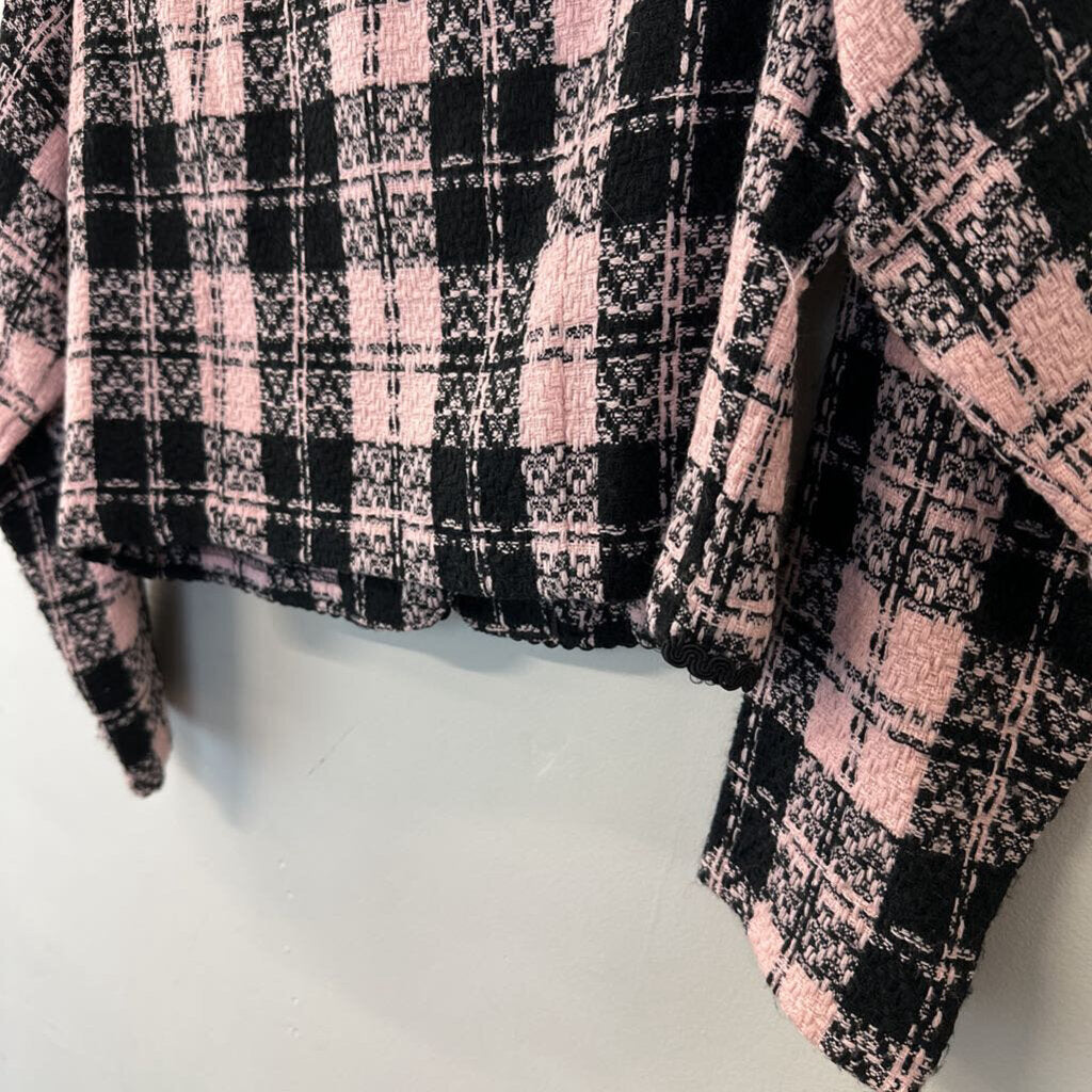 Vintage Star City Clothing Co Pink/ Black Plaid Cropped Jacket Small