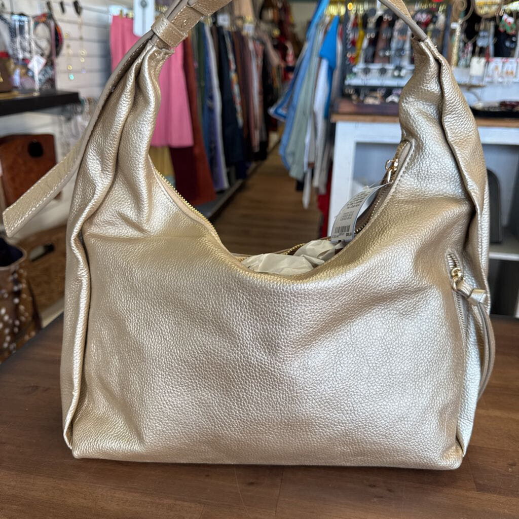 Tote Lemonde Gold Pebbled Leather Purse