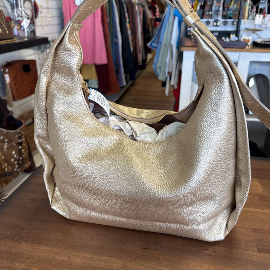 Tote Lemonde Gold Pebbled Leather Purse