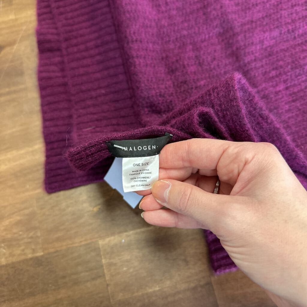 Halogen Purple 100% Cashmere Scarf