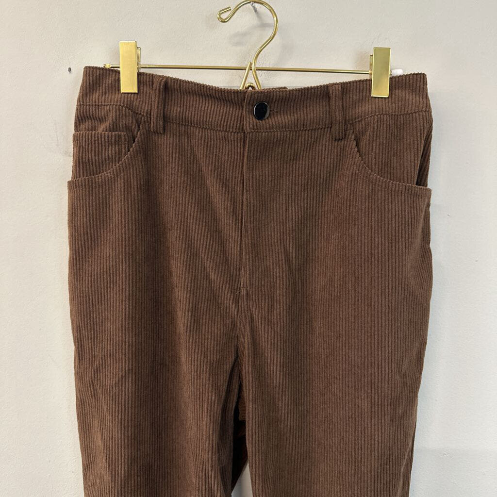 Halara Brown Corduroy Straight Leg Pants Small