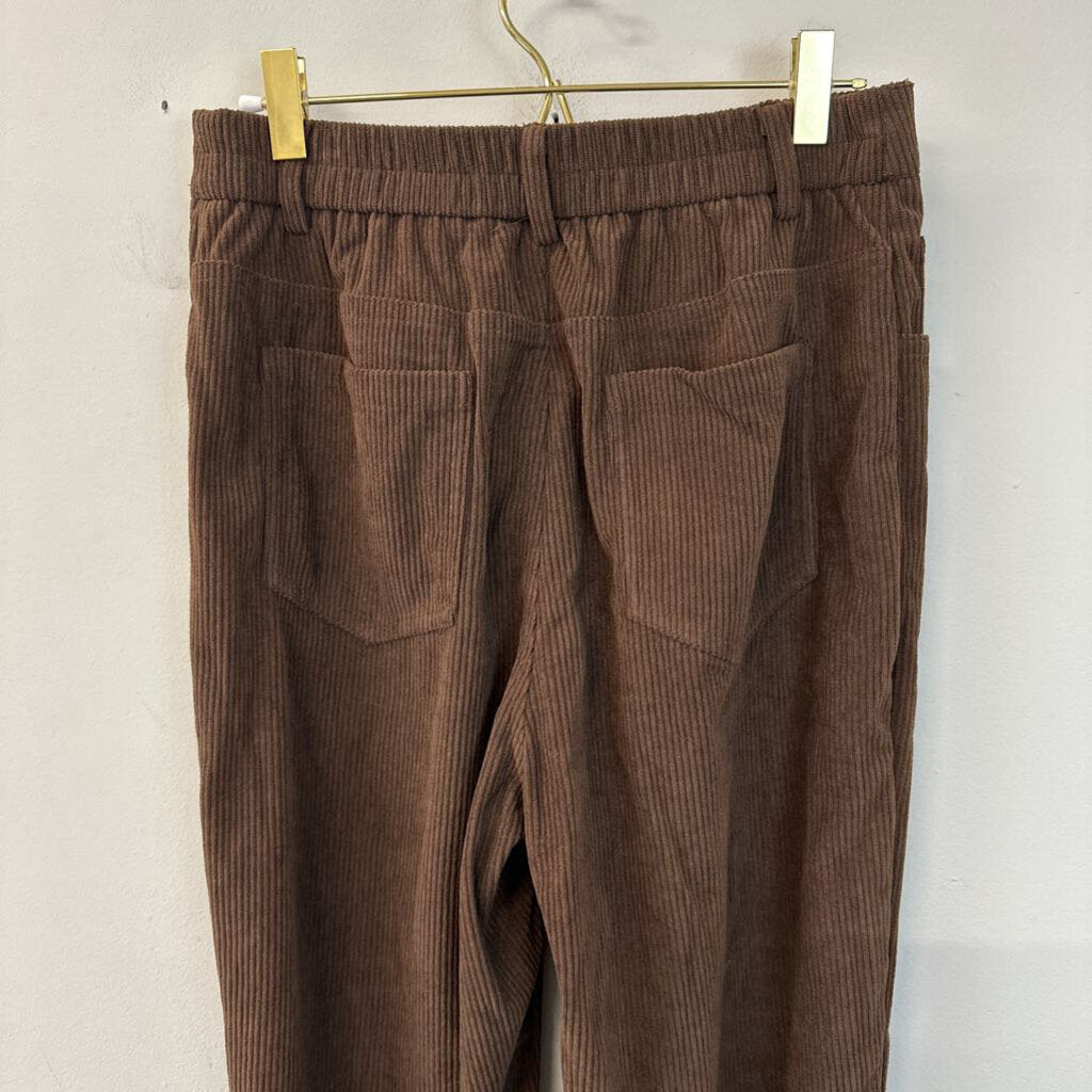 Halara Brown Corduroy Straight Leg Pants Small