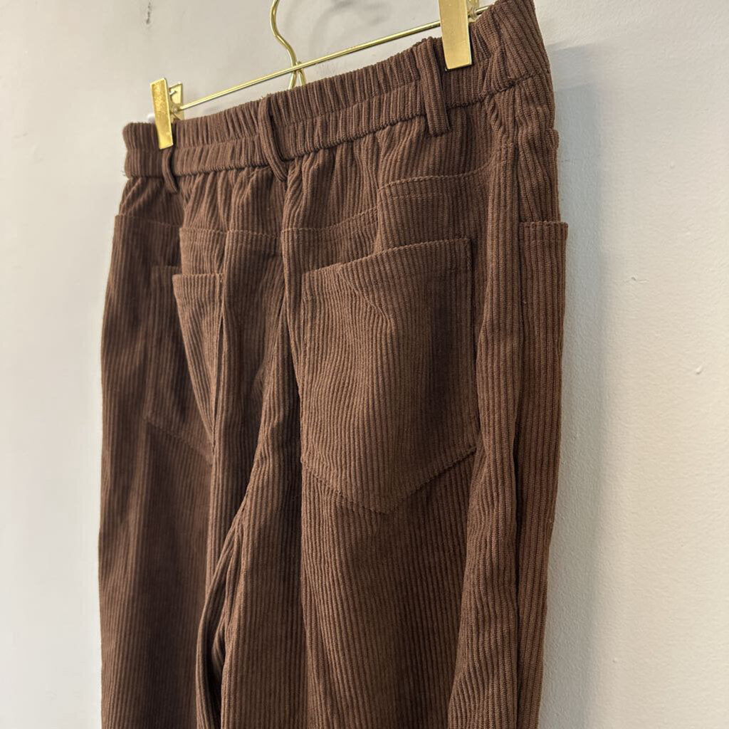 Halara Brown Corduroy Straight Leg Pants Small