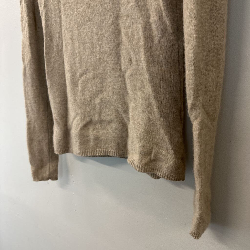 Adrienne Vittadini Brown 100% Cashmere Crewneck Sweater Small