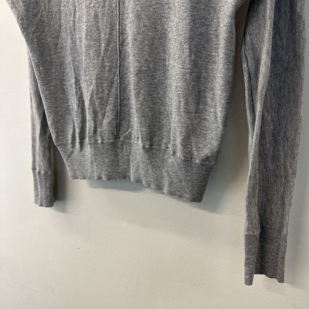 Gap Grey Long Sleeve V Neck Top Small