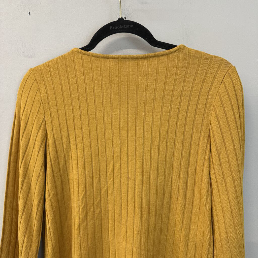 Madewell Golden Yellow Long Sleeve Button Front Top Small