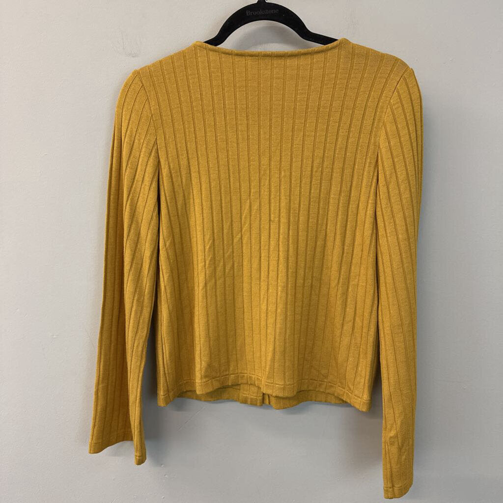 Madewell Golden Yellow Long Sleeve Button Front Top Small