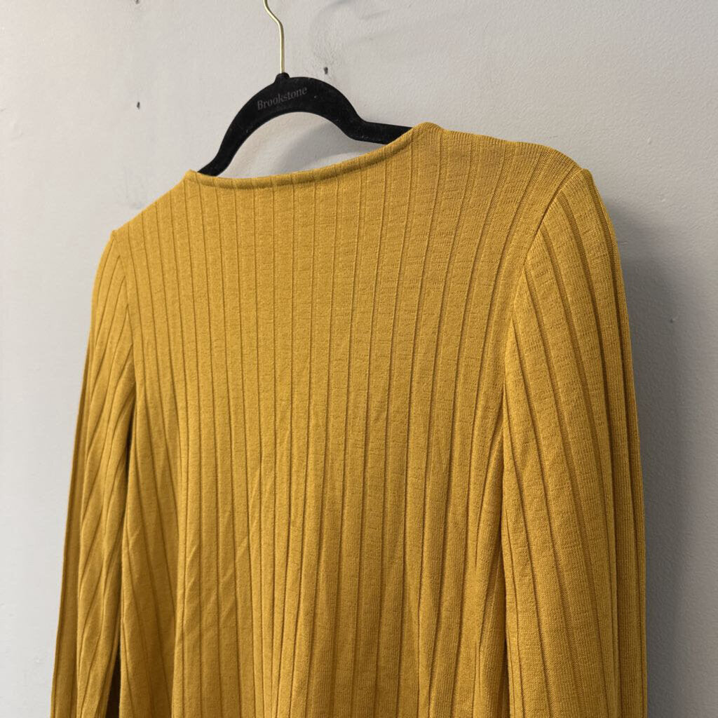 Madewell Golden Yellow Long Sleeve Button Front Top Small