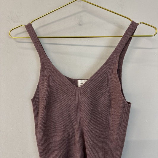 A New Day Purple Ribbed Knit Tank Medium