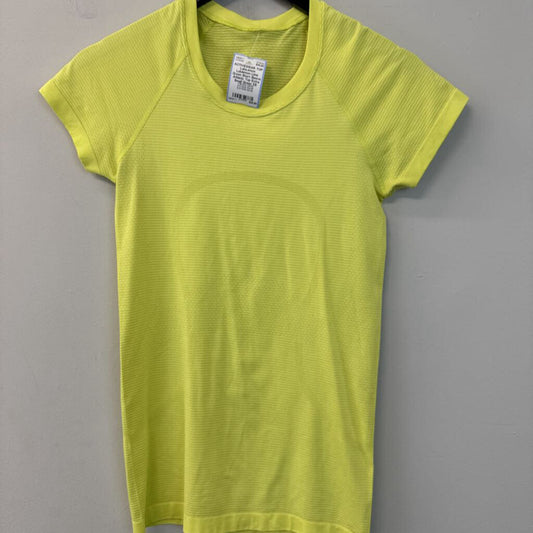 Lululemon Lime Green Short Sleeve Athletic Top Extra Small