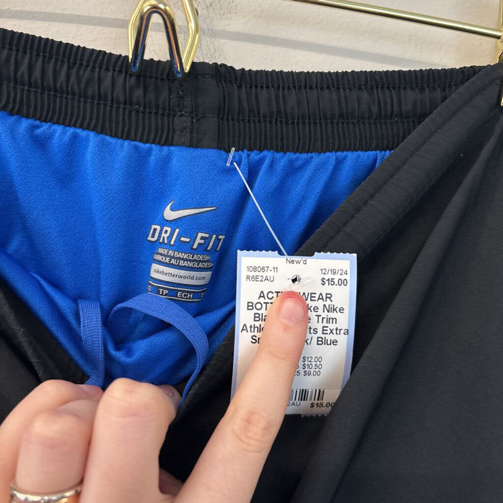 Nike Black/ Blue Trim Athletic Shorts Extra Small