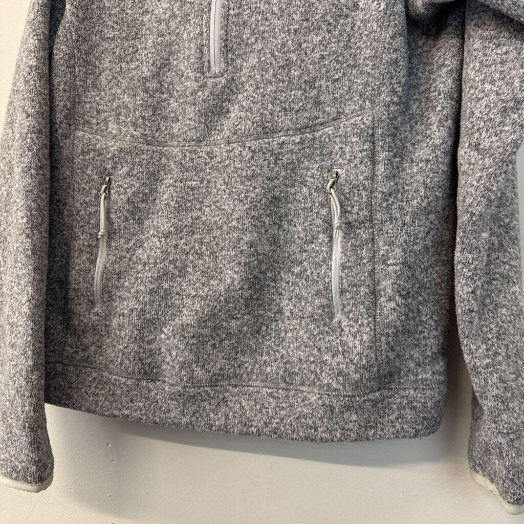 The North Face Grey Half Zip Hooded Pullover Small