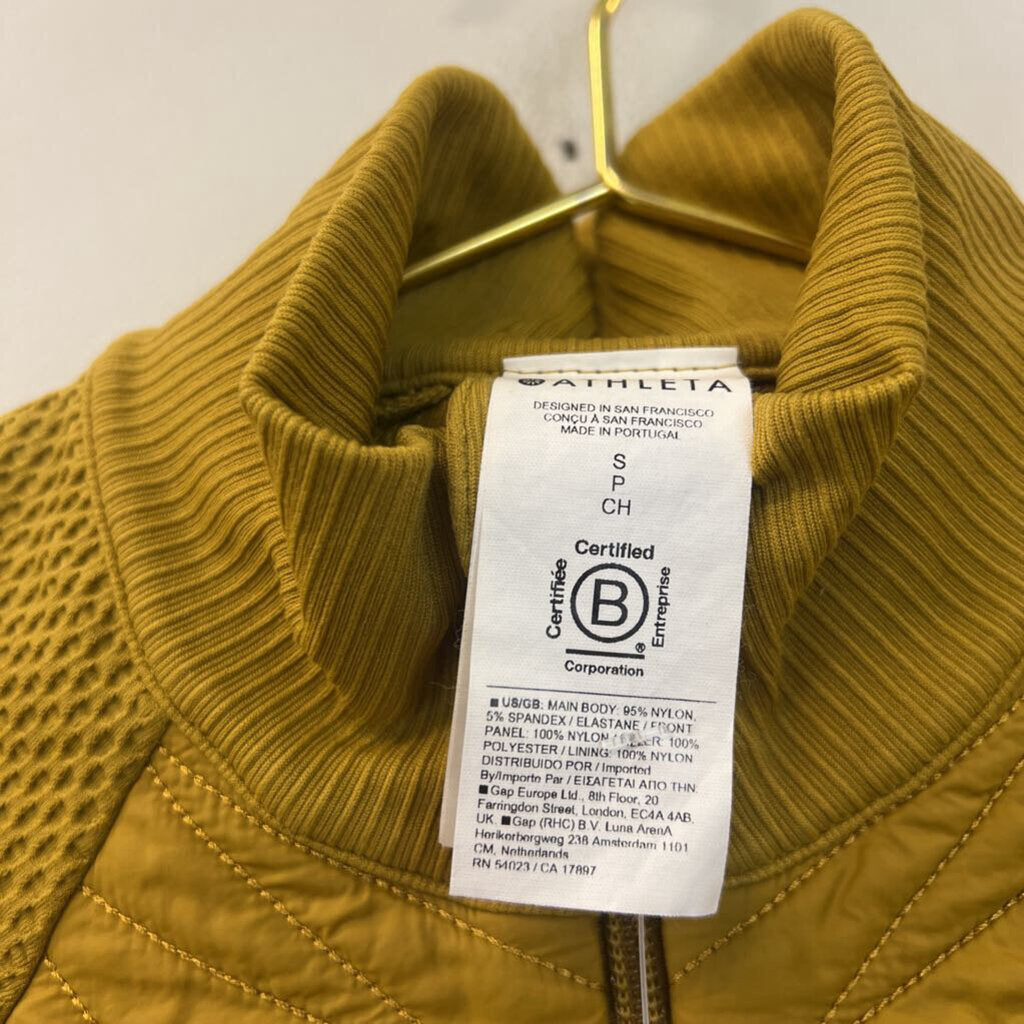 Athleta Golden Yellow Flurry Force Insulated PrimaLoft Jacket Small