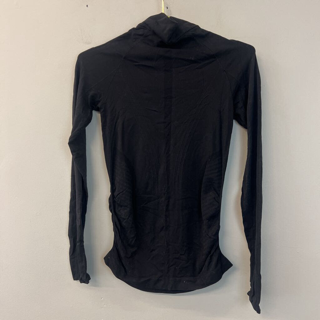 Athleta Black Half Zip Long Sleeve Pullover Extra Small