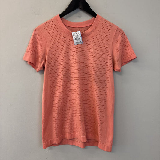 Lululemon Coral Orange Short Sleeve Athletic Top Medium