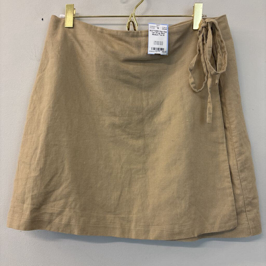 Gap Tan Wrap Skirt Medium