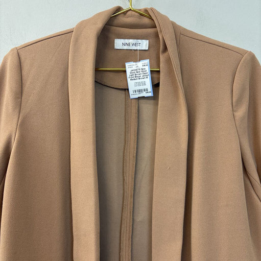 Nine West Light Brown Open Front Blazer Jacket Medium