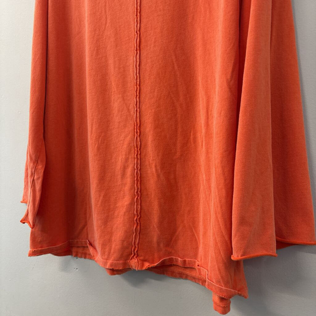 We The Free Orange Long Sleeve Crewneck Tee Extra Large