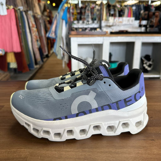 On Cloud Cloudmonster Mist/ Blueberry Sneakers 9.5