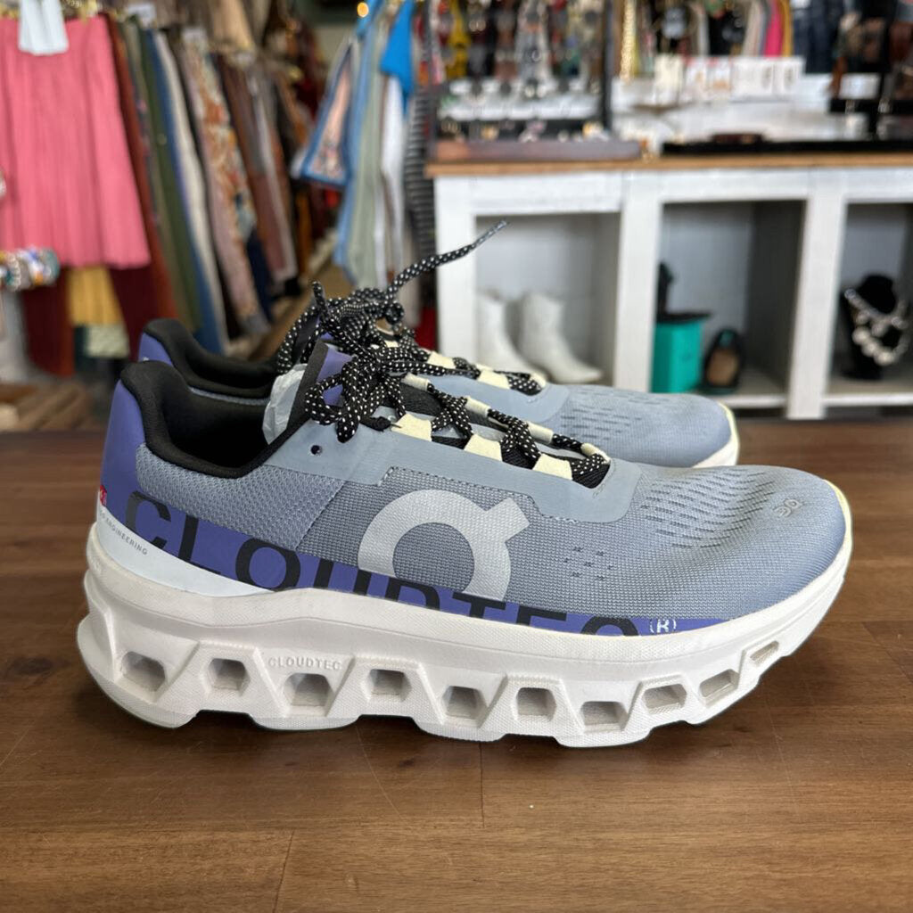 On Cloud Cloudmonster Mist/ Blueberry Sneakers 9.5