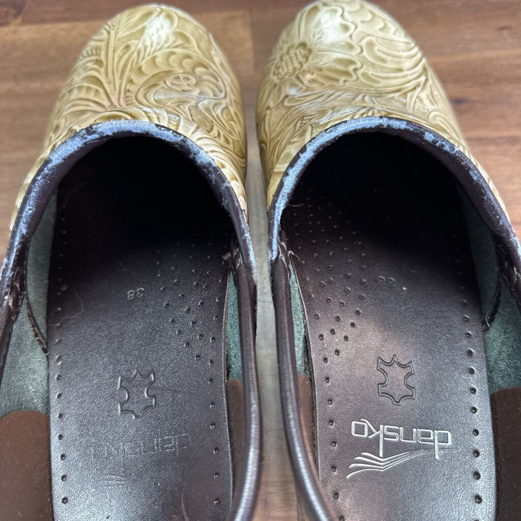 Dansko Gold Embossed Professional Clogs 38