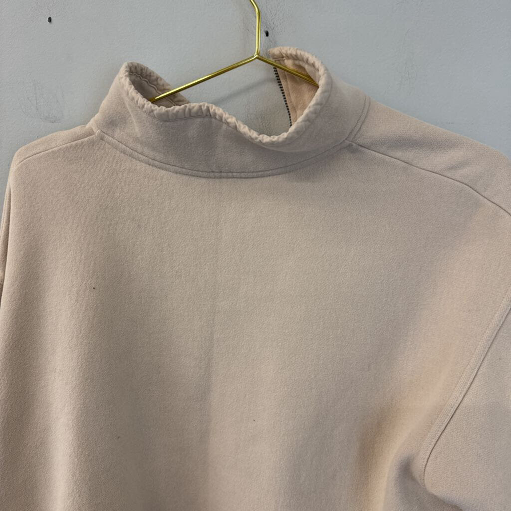 Eddie Bauer Beige Half Zip Long Sleeve Pullover Medium Petite